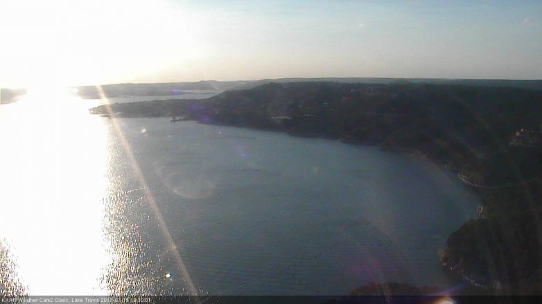 Lake Travis webcam, July 19, 2017 6:40 PM CT
