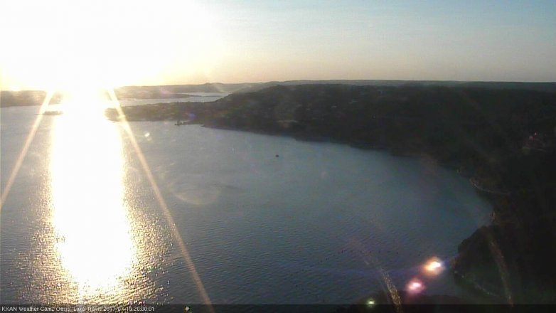 Lake Travis webcam, July 19, 2017 7:10 PM CT