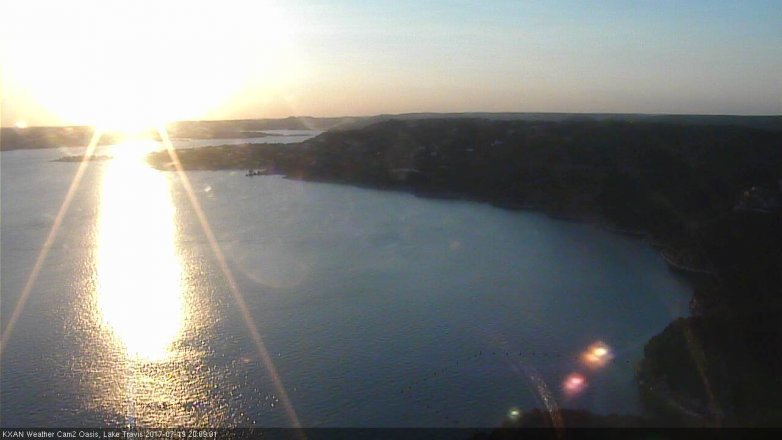 Lake Travis webcam, July 19, 2017 7:20 PM CT