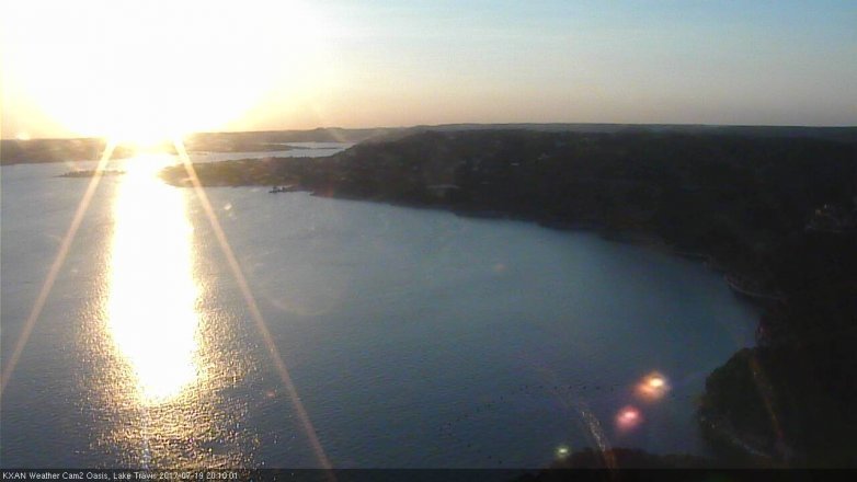 Lake Travis webcam, July 19, 2017 7:30 PM CT