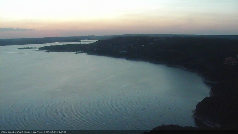 Lake Travis webcam, July 19, 2017 7:45 PM CT