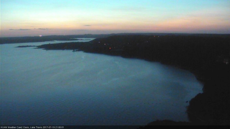 Lake Travis webcam, July 19, 2017 8:10 PM CT