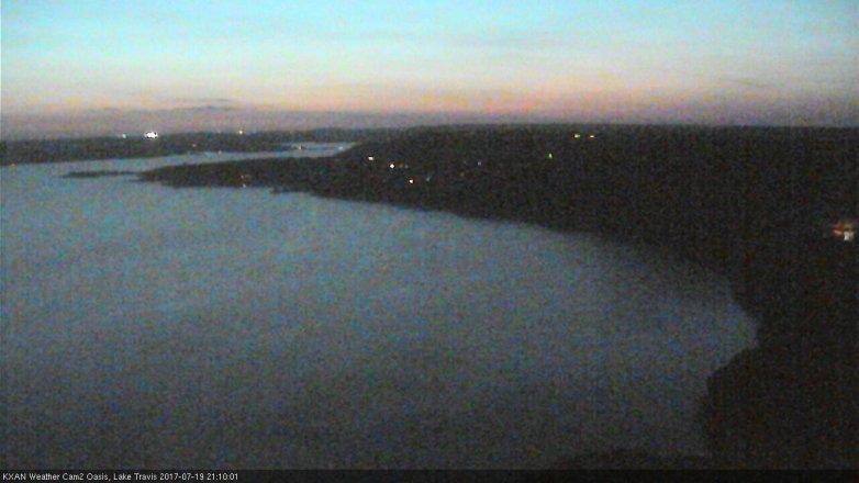 Lake Travis webcam, July 19, 2017 8:35 PM CT