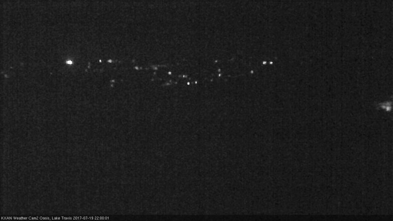 Lake Travis webcam, July 19, 2017 9:10 PM CT