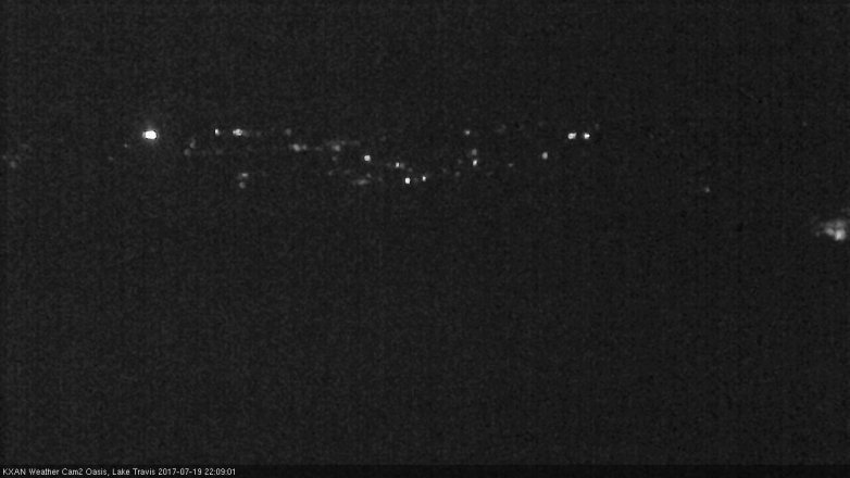 Lake Travis webcam, July 19, 2017 9:40 PM CT