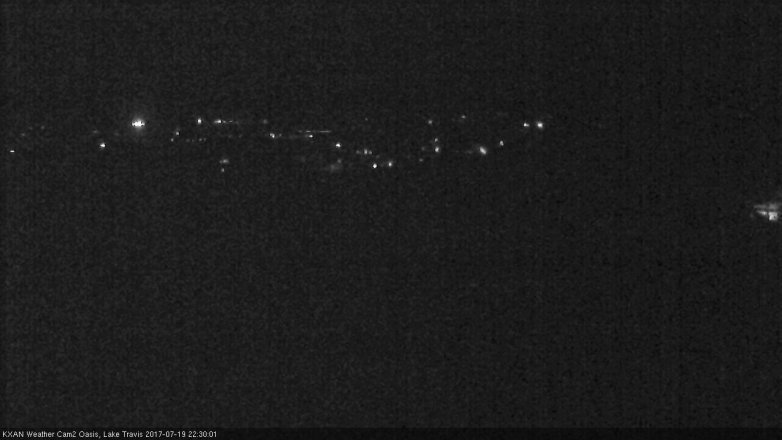 Lake Travis webcam, July 19, 2017 9:50 PM CT