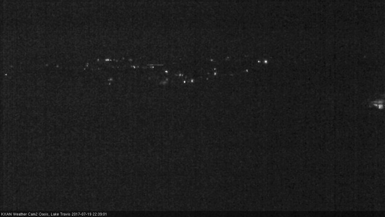 Lake Travis webcam, July 19, 2017 10:05 PM CT