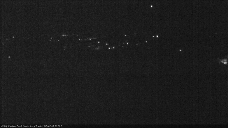 Lake Travis webcam, July 19, 2017 10:20 PM CT