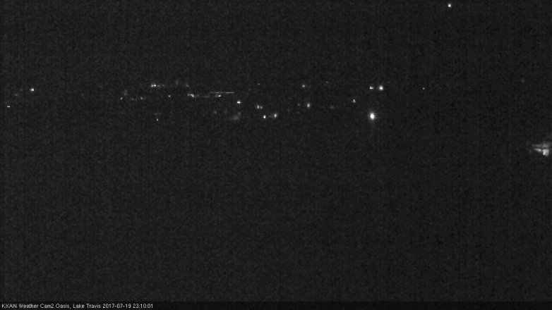 Lake Travis webcam, July 19, 2017 10:25 PM CT