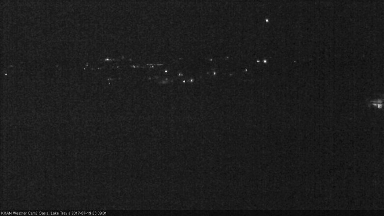 Lake Travis webcam, July 19, 2017 10:40 PM CT