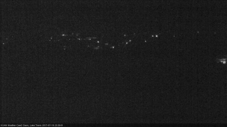 Lake Travis webcam, July 19, 2017 11:10 PM CT