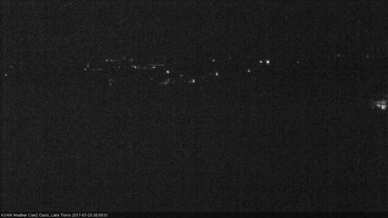 Lake Travis webcam, July 19, 2017 11:25 PM CT