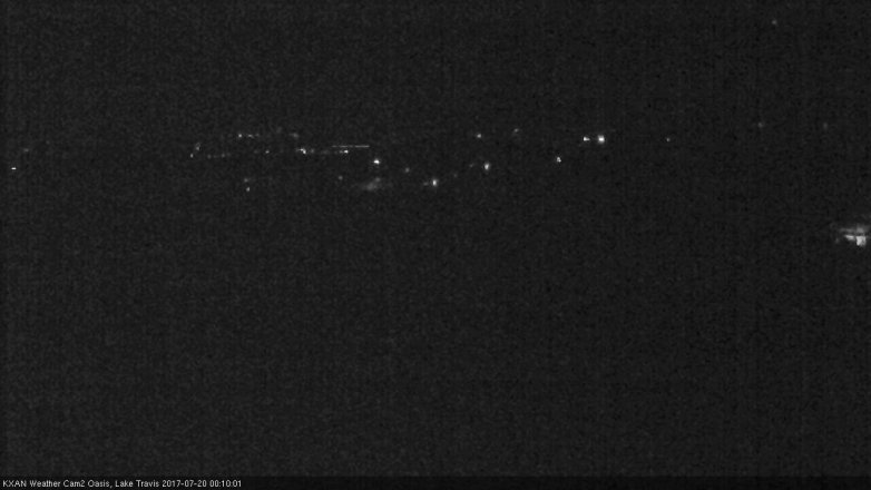 Lake Travis webcam, July 19, 2017 11:30 PM CT