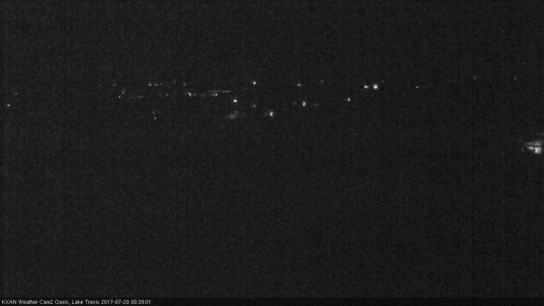 Lake Travis webcam, July 19, 2017 11:55 PM CT