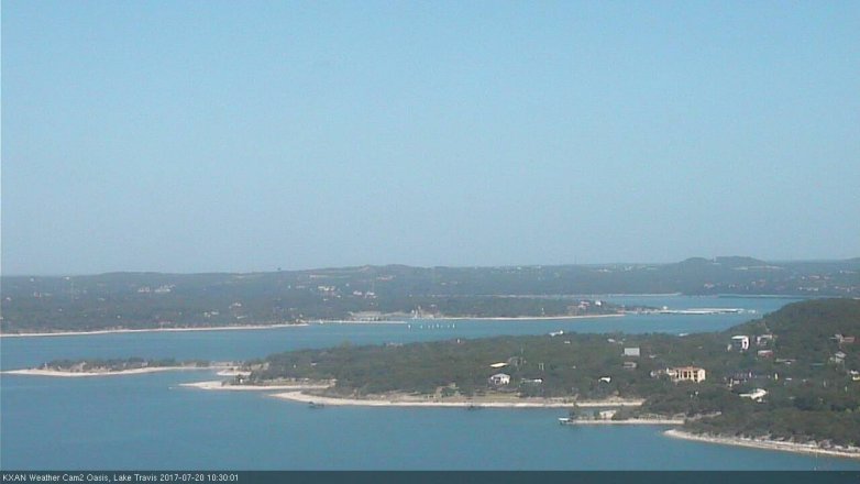 Lake Travis webcam, July 20, 2017 9:35 AM CT