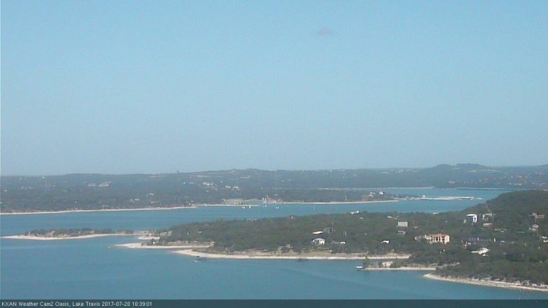Lake Travis webcam, July 20, 2017 9:45 AM CT