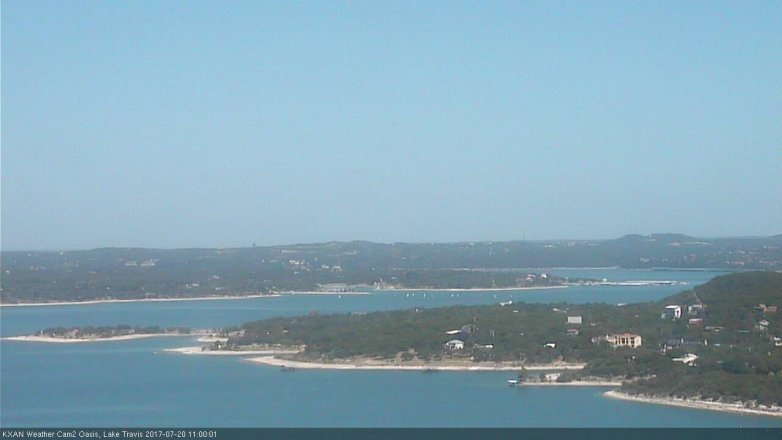 Lake Travis webcam, July 20, 2017 10:15 AM CT