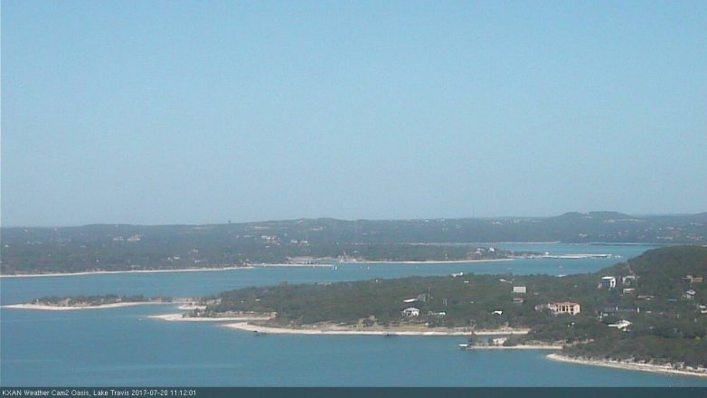 Lake Travis webcam, July 20, 2017 10:30 AM CT