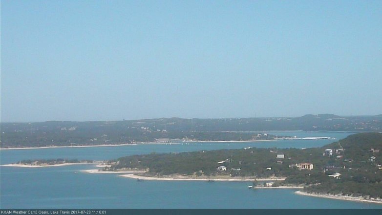 Lake Travis webcam, July 20, 2017 10:35 AM CT