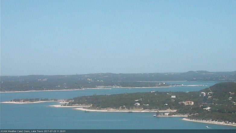 Lake Travis webcam, July 20, 2017 10:45 AM CT