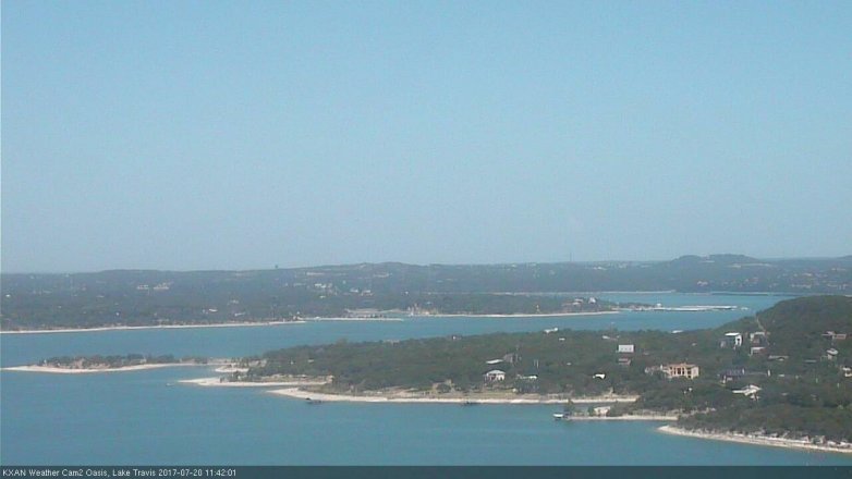 Lake Travis webcam, July 20, 2017 10:50 AM CT