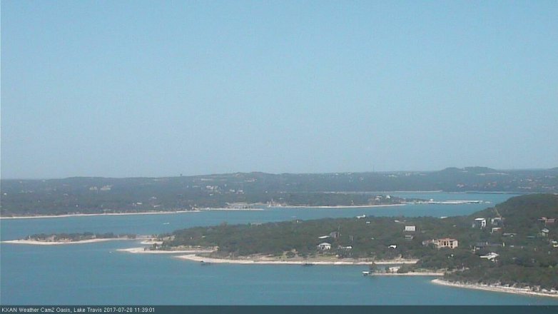 Lake Travis webcam, July 20, 2017 10:55 AM CT