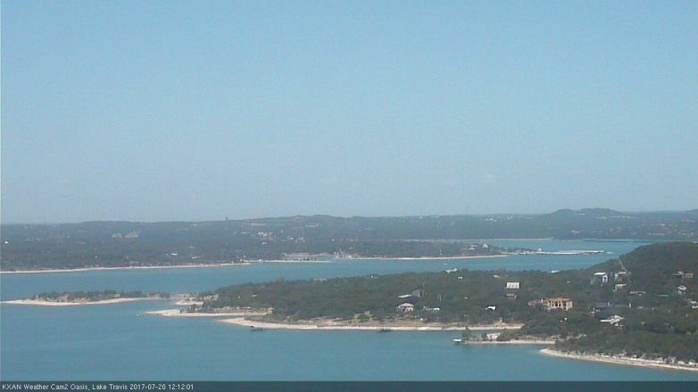 Lake Travis webcam, July 20, 2017 11:25 AM CT