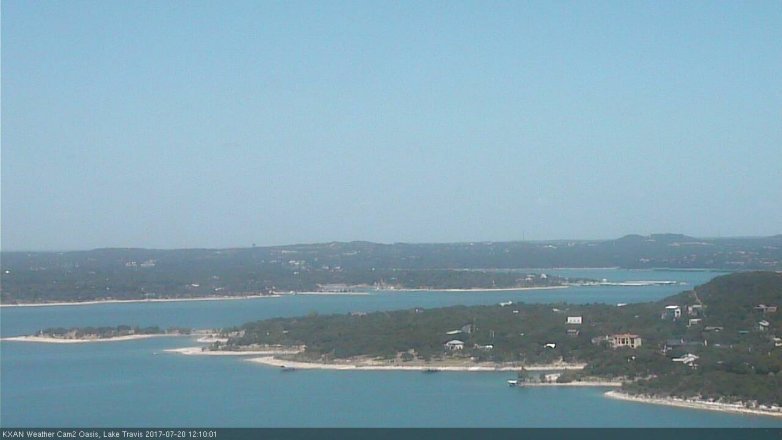 Lake Travis webcam, July 20, 2017 11:30 AM CT