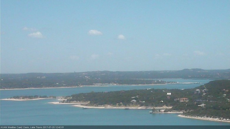 Lake Travis webcam, July 20, 2017 11:45 AM CT