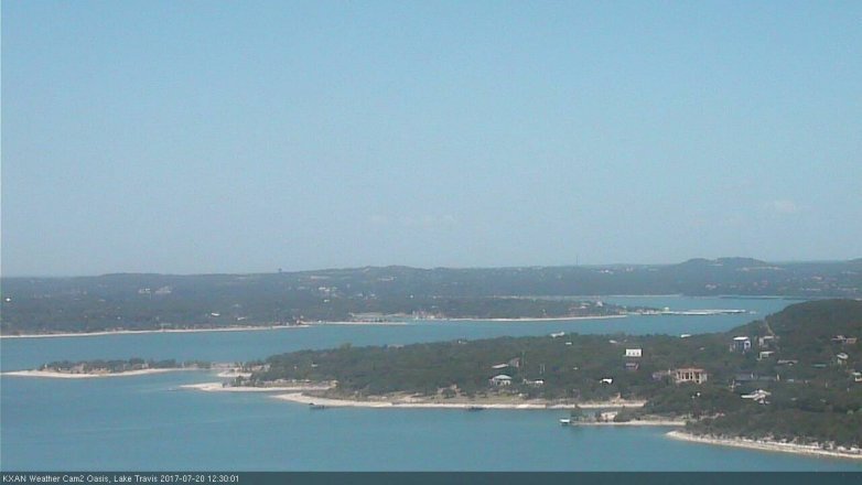 Lake Travis webcam, July 20, 2017 11:50 AM CT