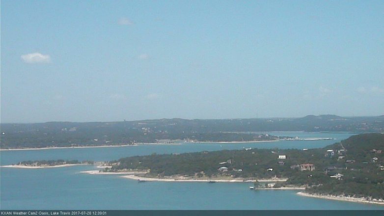 Lake Travis webcam, July 20, 2017 11:55 AM CT