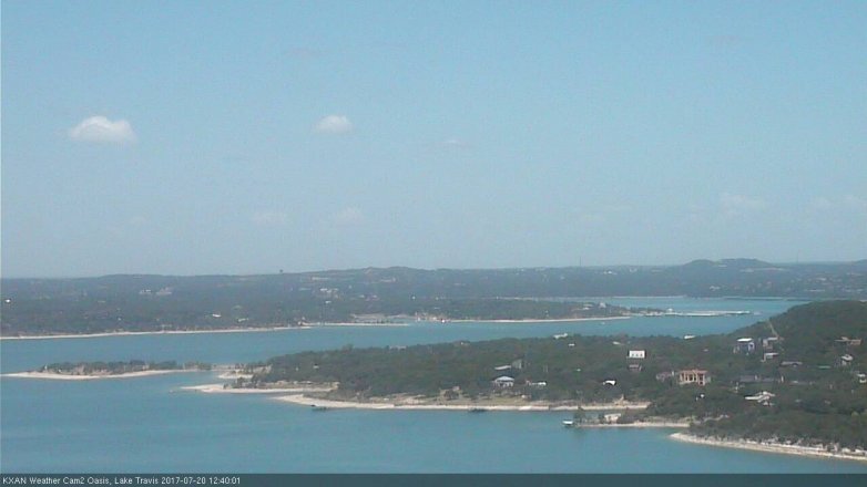 Lake Travis webcam, July 20, 2017 12:05 PM CT