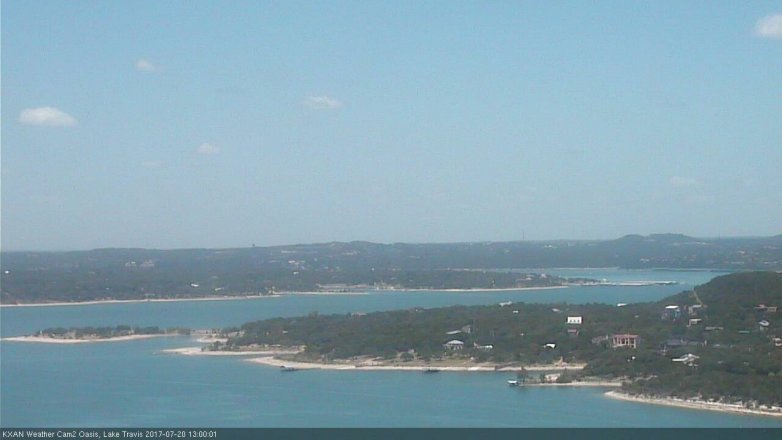 Lake Travis webcam, July 20, 2017 12:15 PM CT