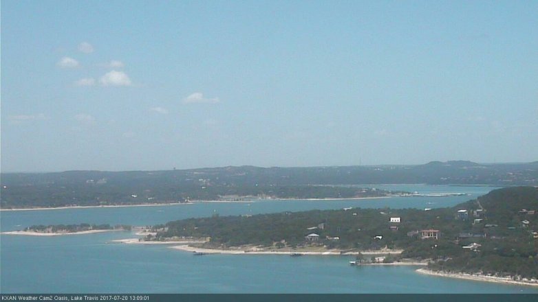 Lake Travis webcam, July 20, 2017 12:25 PM CT
