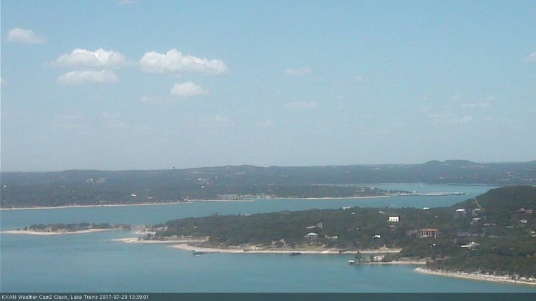 Lake Travis webcam, July 20, 2017 12:45 PM CT