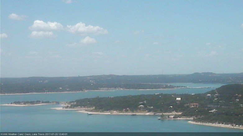 Lake Travis webcam, July 20, 2017 1:10 PM CT