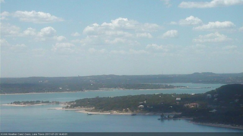 Lake Travis webcam, July 20, 2017 1:50 PM CT