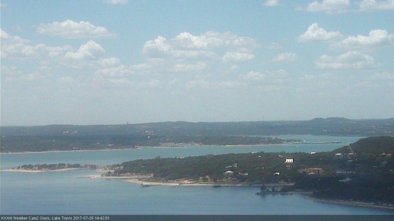 Lake Travis webcam, July 20, 2017 2:05 PM CT