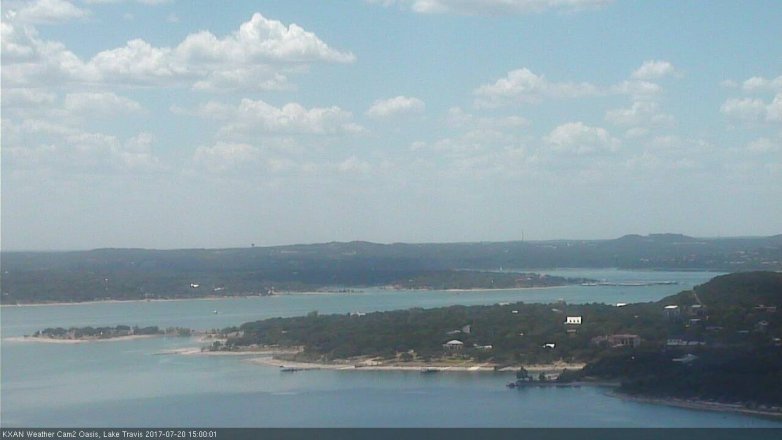 Lake Travis webcam, July 20, 2017 2:10 PM CT