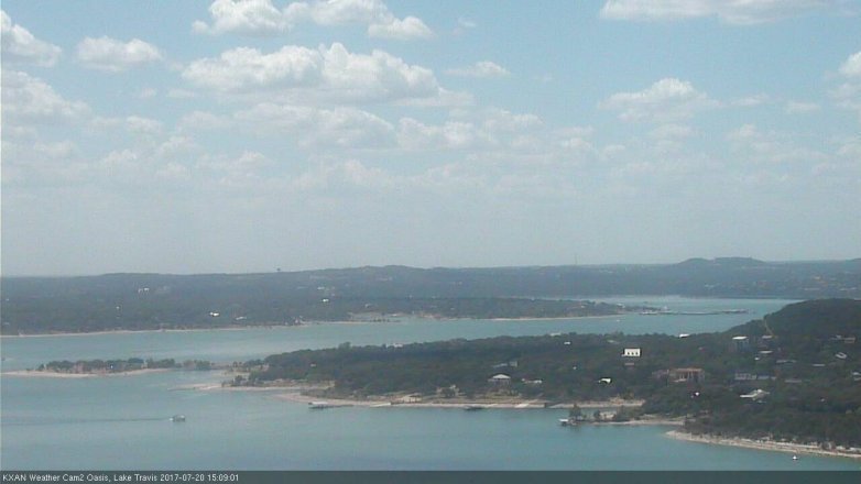 Lake Travis webcam, July 20, 2017 2:25 PM CT