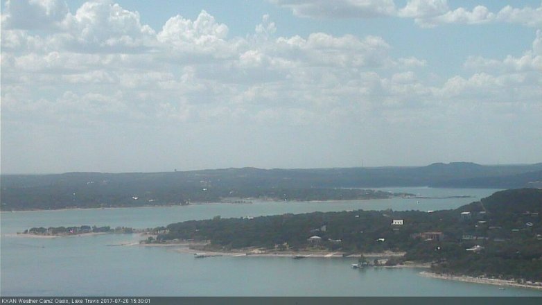 Lake Travis webcam, July 20, 2017 3:00 PM CT