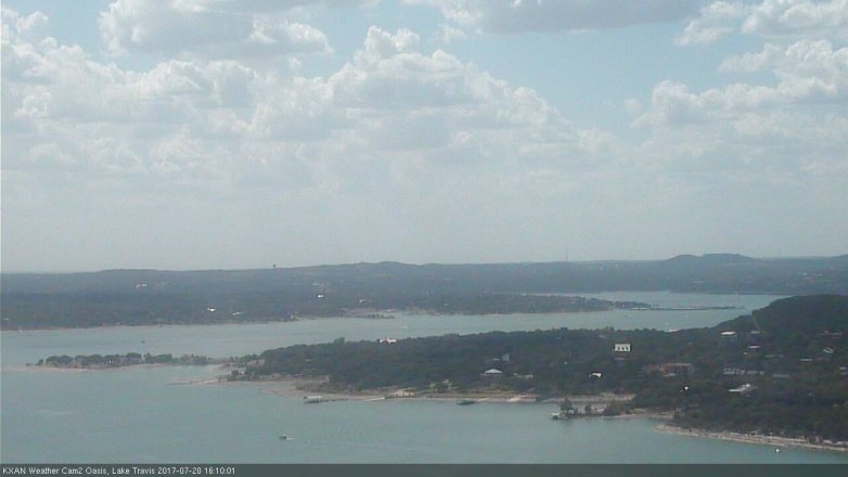 Lake Travis webcam, July 20, 2017 3:35 PM CT