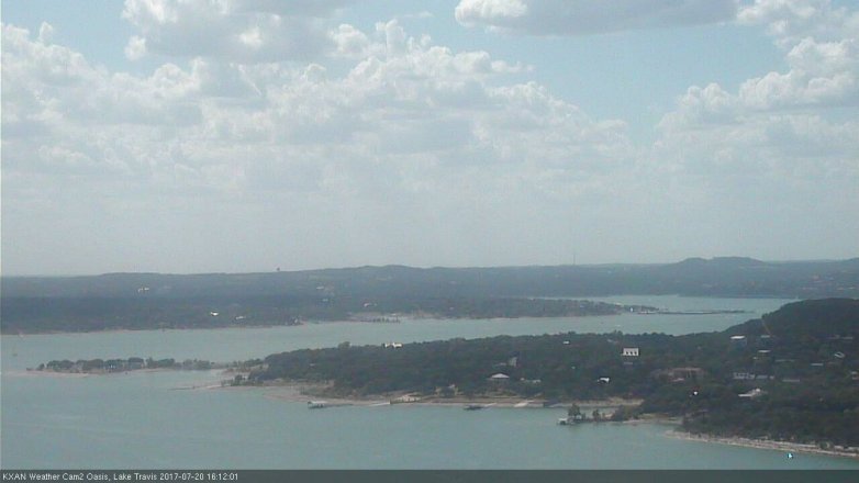 Lake Travis webcam, July 20, 2017 3:40 PM CT