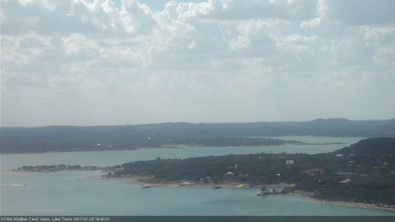 Lake Travis webcam, July 20, 2017 3:50 PM CT