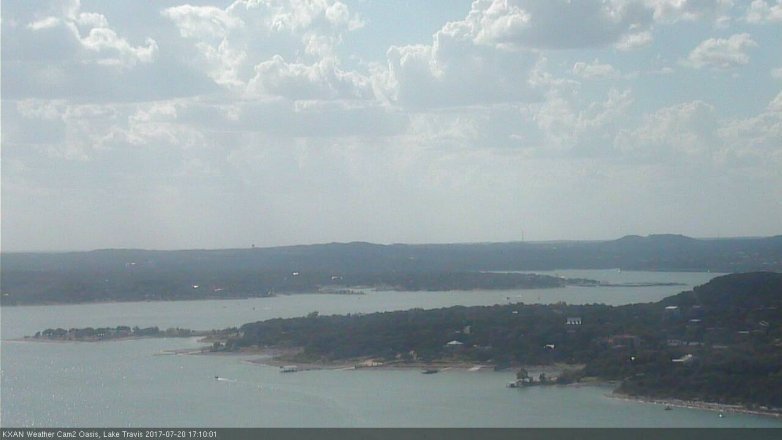 Lake Travis webcam, July 20, 2017 4:30 PM CT