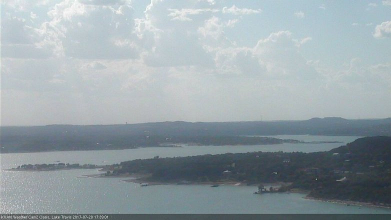 Lake Travis webcam, July 20, 2017 4:50 PM CT