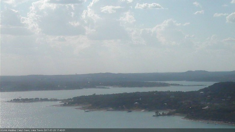 Lake Travis webcam, July 20, 2017 5:05 PM CT