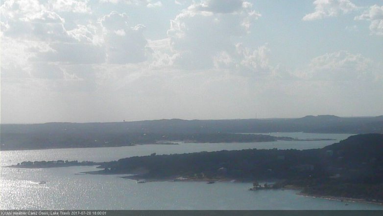 Lake Travis webcam, July 20, 2017 5:30 PM CT
