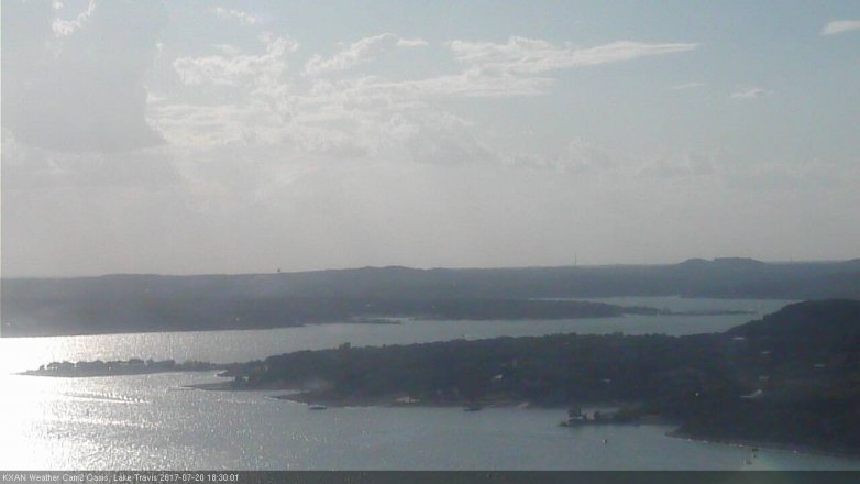 Lake Travis webcam, July 20, 2017 5:40 PM CT