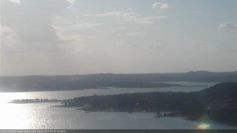 Lake Travis webcam, July 20, 2017 5:50 PM CT